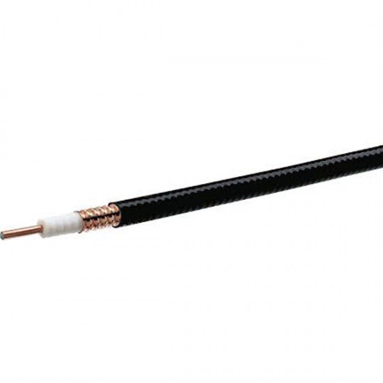 FSJ4-50B, HELIAX® Superflexible Foam Coaxial Cable, corrugated copper, 1/2 in, black PE jacket