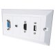 Universal AV Snap-in Modular Kit Including Faceplate, Snap In Modules and Cables 15 Metre USB-A & USB-B Universal AV Snap-in Modular Kit Including Faceplate, Snap In Modules and Cables 15 Metre USB-A & USB-B