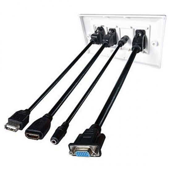 Universal AV Snap-in Modular Kit Including Faceplate, Snap In Modules and Cables 15 Metre USB-A & USB-B Universal AV Snap-in Modular Kit Including Faceplate, Snap In Modules and Cables 15 Metre USB-A & USB-B