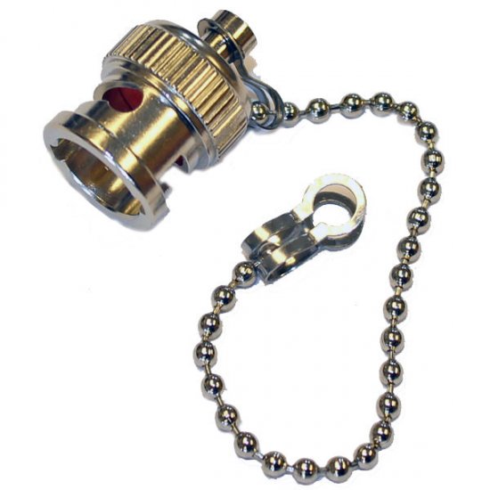 BNC Male Shorting Cap With Chain to Fit Female Connector 