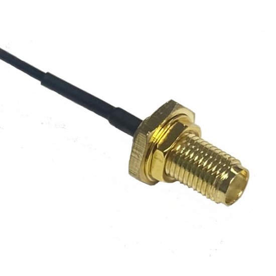 IPEX TO SMA BULKHEAD JACK CABLE ASSEMBLY 1.37Ø 100mm LONG 