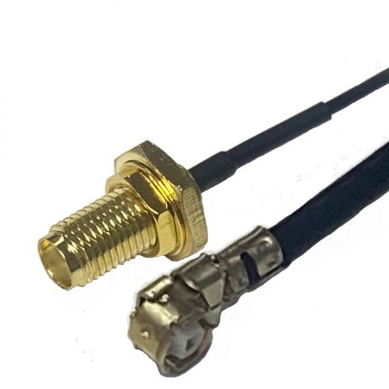 IPEX TO SMA BULKHEAD JACK CABLE ASSEMBLY 1.37Ø 50mm LONG 