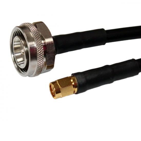 4.3-1.0 Plug to SMA Plug Cable Assembly LMR240 1.0 Metre