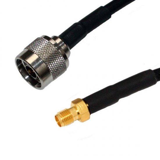 N Plug to SMA JACK Cable Assembly RG174 2.5M 
