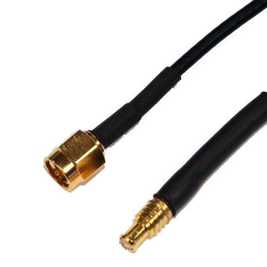 SMA PLUG TO MCX MALE CABLE ASSEMBLY LMR100 15.0 METRE 