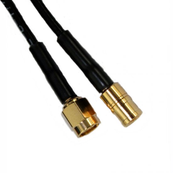 SMA MALE TO SMB MALE CABLE ASSEMBLY RG174 0.5M