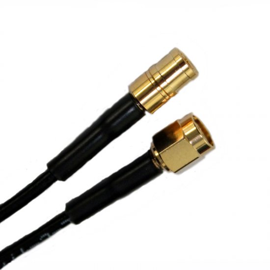 SMA MALE TO SMB MALE CABLE ASSEMBLY RG174 15.0M