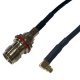 TNC BULKHEAD JACK (FRONT MOUNT) TO MMCX MALE CABLE ASSEMBLY RG174 0.25 METRE 