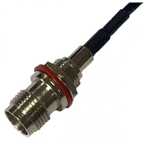 TNC BULKHEAD JACK (FRONT MOUNT) TO MMCX MALE CABLE ASSEMBLY RG174 1.0 METRE 