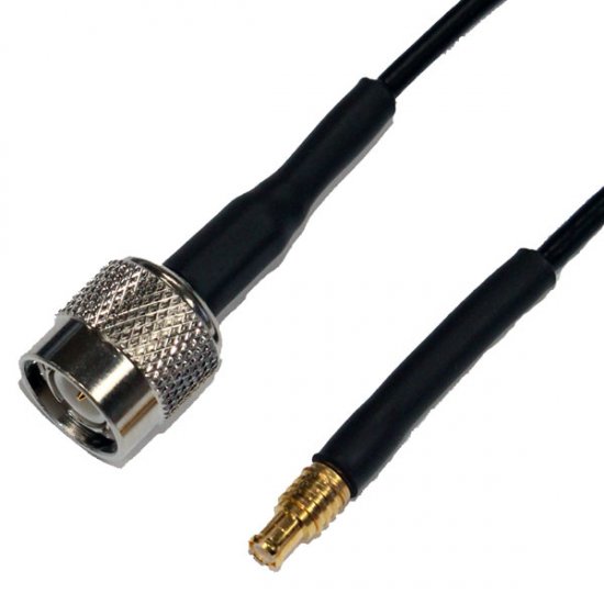 TNC PLUG TO MCX MALE CABLE ASSEMBLY RG174 15.0 METRE 