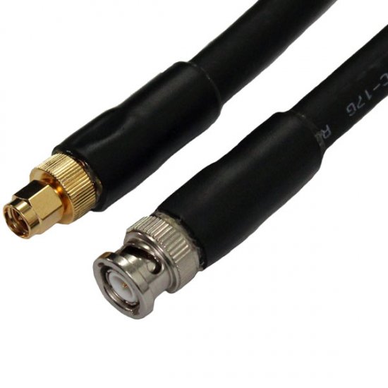 BNC Plug to SMA Plug Cable Assembly LMR400LSZH 5 METRE 