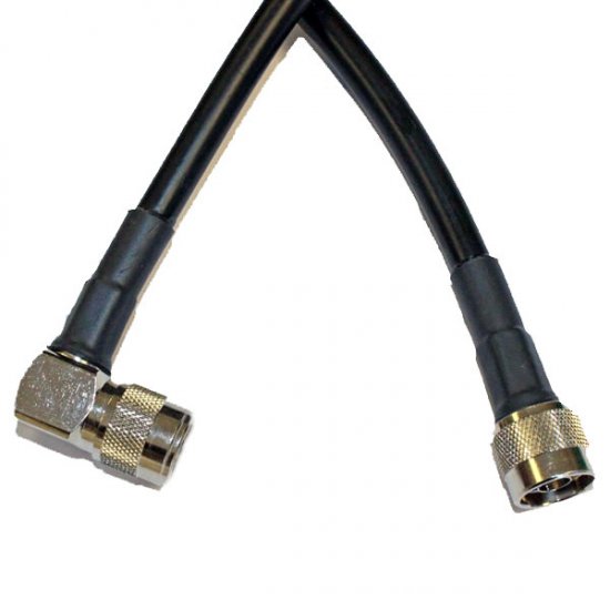 N Elbow Plug to N Plug Cable Assembly URM67 0.25 METRE 