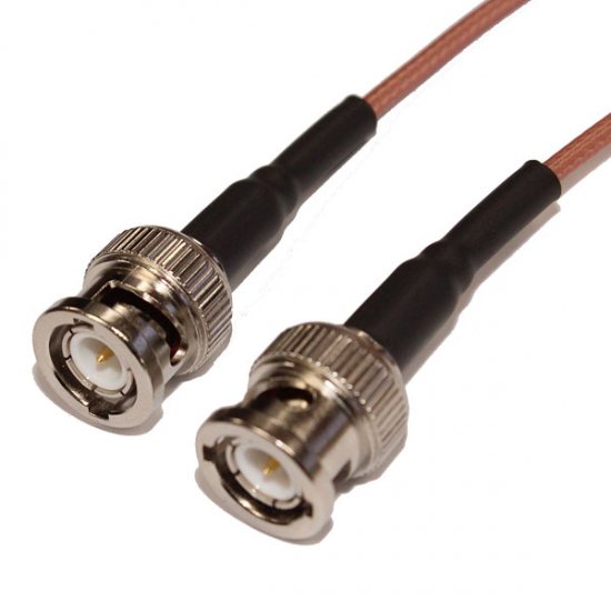 BNC Plug to BNC Plug Cable Assembly RG316 0.5 Metre