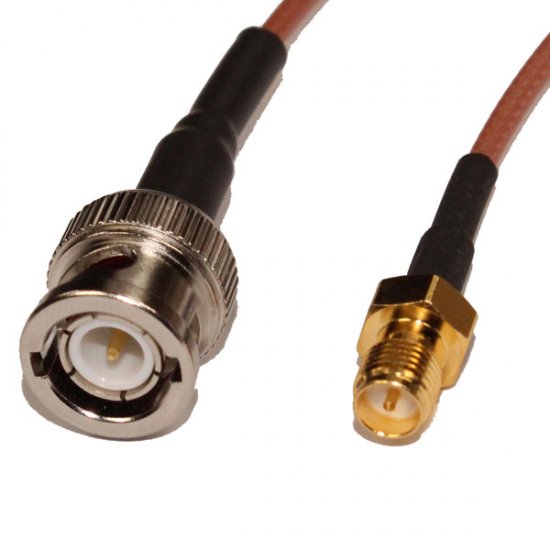 BNC Plug to SMA Jack Reverse Polarity Cable Assembly RG316 20.0 Metre