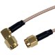 SMA Elbow Plug to SMA Plug Cable Assembly RG316 3.0 Metre