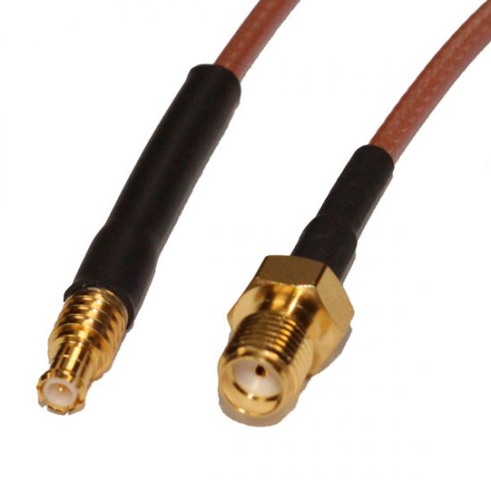 SMA JACK TO MCX PLUG CABLE ASSEMBLY RG316 0.75 METRE 