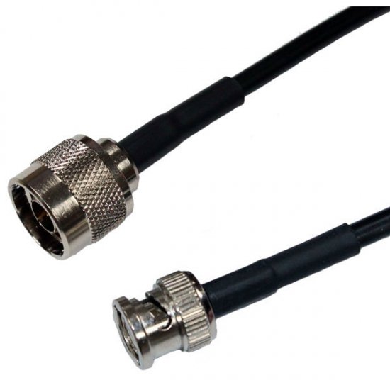 BNC Plug to N Plug Cable Assembly RG223 10.0 Metre