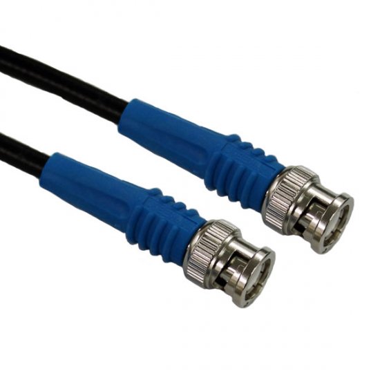 BNC Plug to BNC Plug Blue Boots Cable Assembly RG58CU 1 METRE 