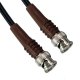 BNC Plug to BNC Plug Brown Boots Cable Assembly RG58CU 2.5 METRE 