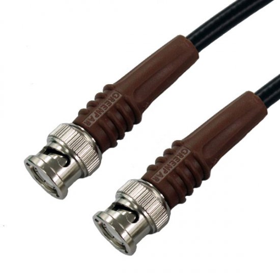 BNC Plug to BNC Plug Brown Boots Cable Assembly LMR195 0.5 METRE 