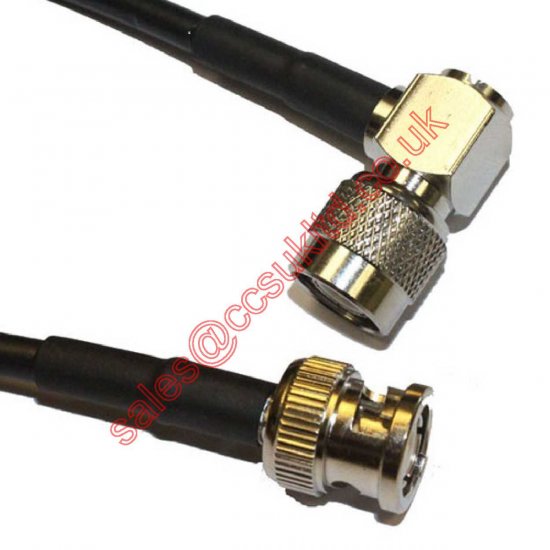BNC Plug to TNC Elbow Plug Cable Assembly RG58CU 15.0 METRE 