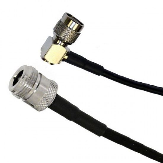 TNC ELBOW PLUG TO N JACK CABLE ASSEMBLY RG58 25.0M