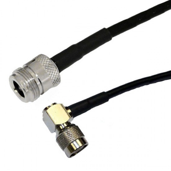 TNC ELBOW PLUG TO N JACK CABLE ASSEMBLY RG58 25.0M