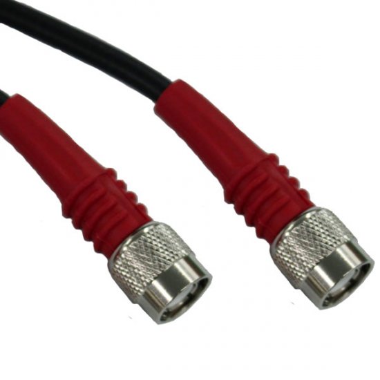 TNC Plug to TNC Plug Red Boots Cable Assembly RG223 1m