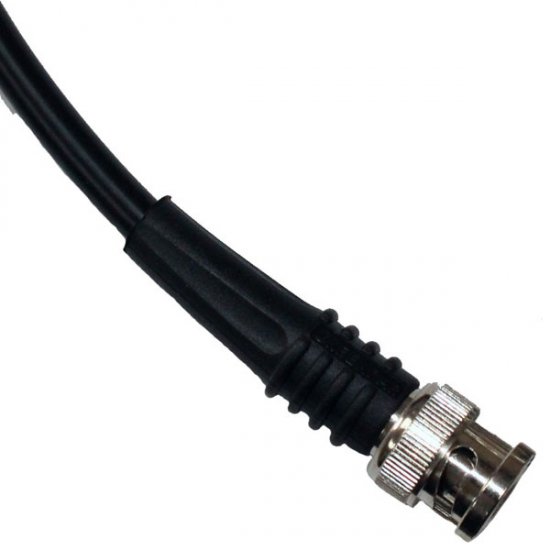 BNC Plug to BNC Elbow Plug Cable Assembly RG59CU 0.25 METRE 