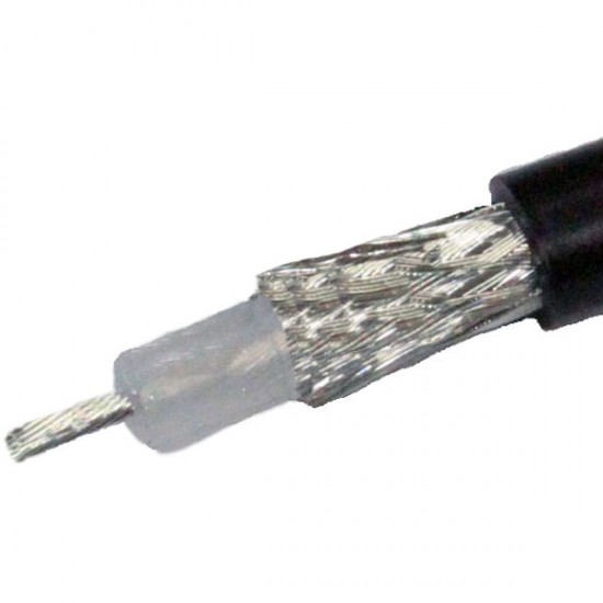 RG58CU Black Coaxial Cable - 1M INCREMENTS