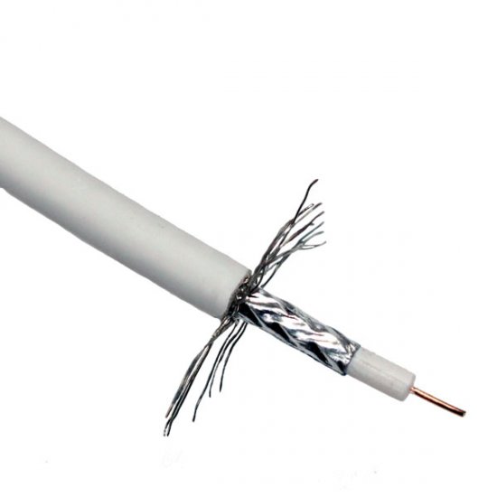 RG59 Miniature Coaxial Cable PVC White Price Per  100m Reel