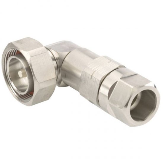 7-16 DIN Male Right Angle Positive Stop™ for 1/2 in LDF4-50A cable