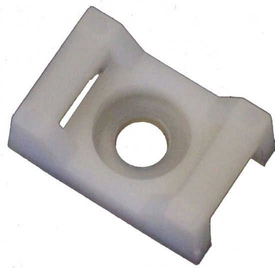 WHITE CABLE TIE BASE 
