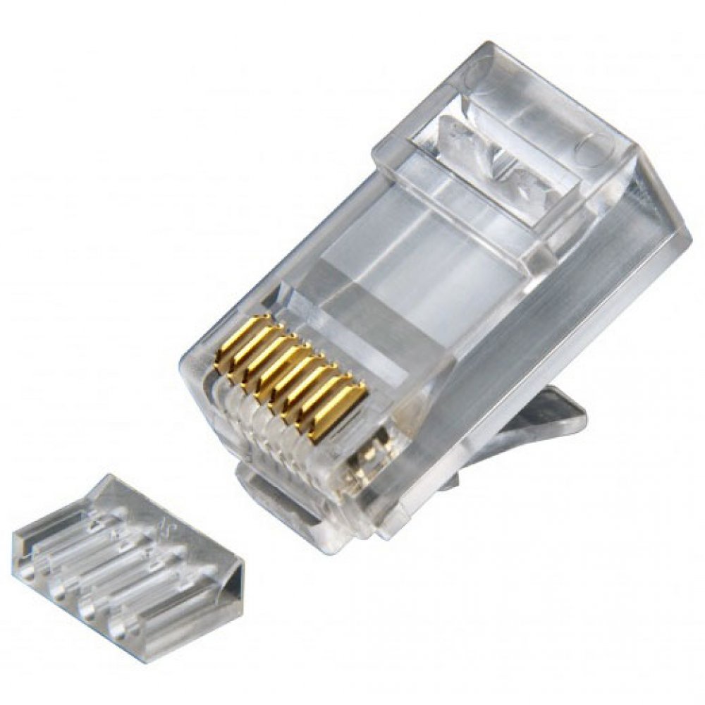 Cat 6 RJ45 Plug Unshielded 2 part Packs of 100