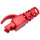 RJ45 SLIM SNAGLESS RED BOOT CAT5E CAT6 6.0MM PACK OF 10