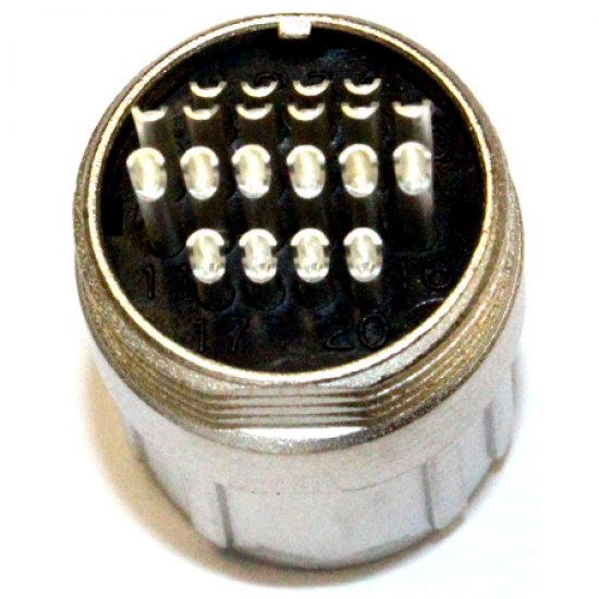 Hirose Circular Connector 20 Way Male Contacts and Male Body 