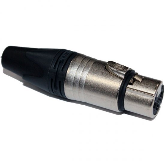 XLR Connector Neutric 3 pole female cable connector with Nickel housing and silver contacts.