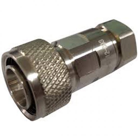 43MH-SCF12-C03 4.3-10 Male Hand-Screw Connector for 1/2" Coaxial SuperFlexibleCable, OMNI FITstandard