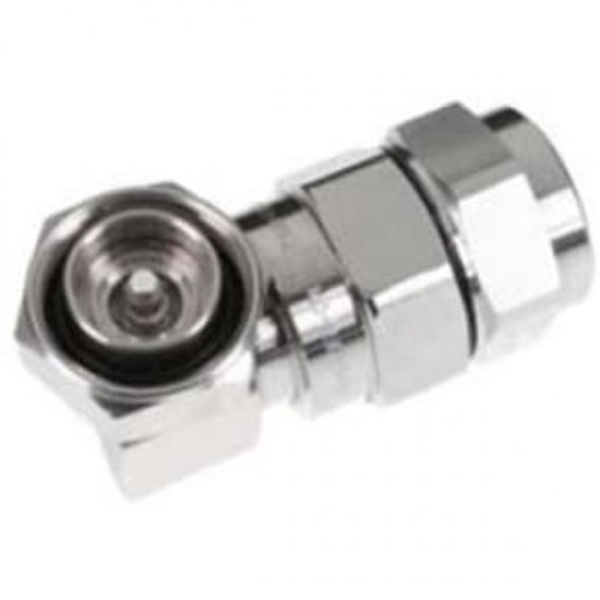 7-16 DIN Male Connector for 7/8" Coaxial Cable, OMNI FITPremium, Right Angle, O-Ring and compression sealing