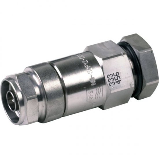 NM-SCF38-D01N Male Connector for 3/8" Coaxial Cable, OMNI FITPremium, Straight, threaded gasket and 360° compression sealing