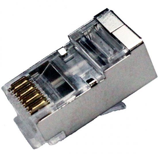 Cat 6 RJ45 Plug FTP Shielded 2 part 50u Stranded Packs of 100