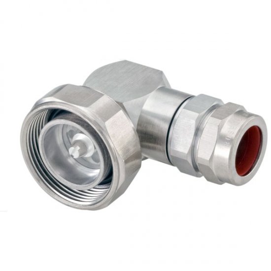 DIN 7/16 MALE ELBOW CONNECTOR FOR 1/2"R CABLE