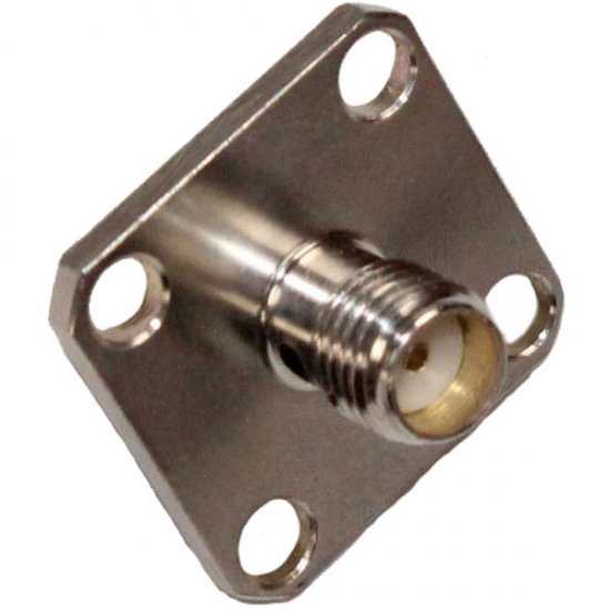 SMA PANEL JACK EXTENDED DIELECTRIC SILVER 