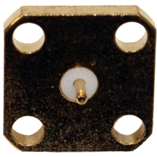 SMB 4 HOLE PANEL JACK WITH EXTENDED STUB CONTACT