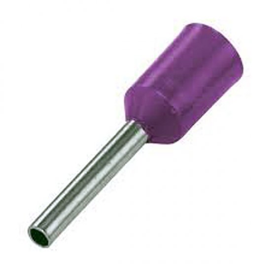 BOOTLACE FERRULE 0.25MM VIOLET 8MM LONG (PACK OF 100)
