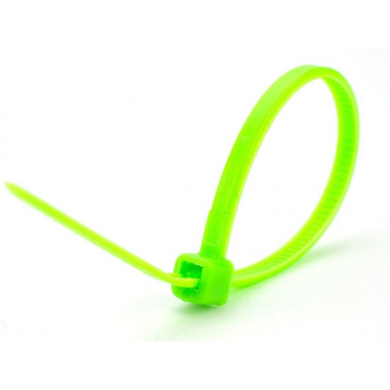 CABLE TIE 200 X 4.8 NEON GREEN PK 100