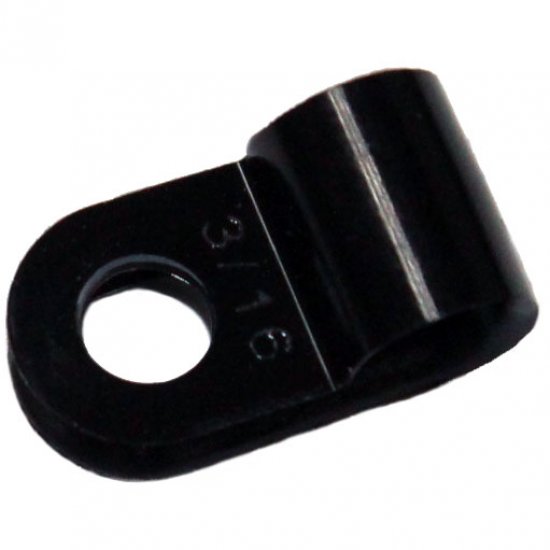 P Clip 25.4mm Black Pack of 100