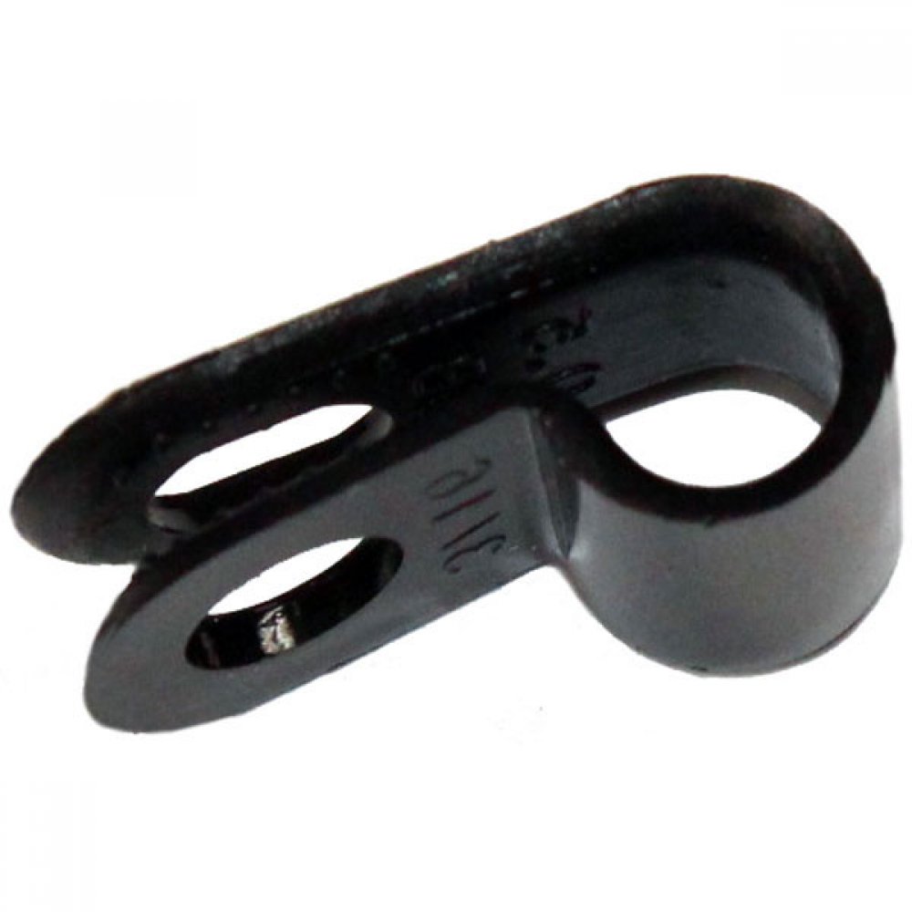 P Clip 12.0mm Black Pack of 100