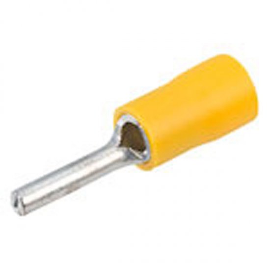 YELLOW CRIMP PIN 14MM PACKS OF 100