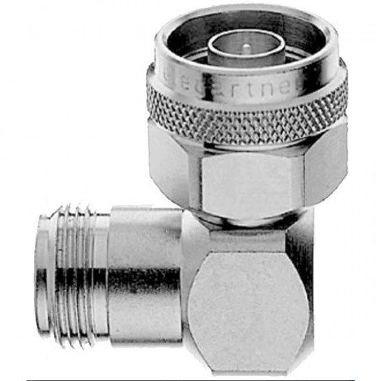 Telegartner J01024J1096 (100024150) N Elbow Connector (Male to Female), 50Ohm, UG-27/U - Coax angled plug/bus coupler 